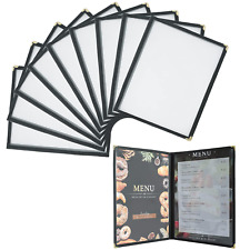 8.5 X 11 Inch Menu Covers, 10 Pack 2 Page 4 View Menu Sleeves Clear View Menu Ho picture