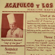 1978 Acapulco y Los Arcos Mexican Restaurant Flyer Anaheim Long Beach Arcadia #1 picture