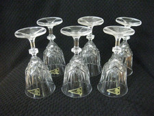 Vintage Italian Cut Crystal Wine Glasses ~ Set of 6 Pre-Owned  picture