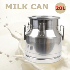 20L 5Gallon Stainless Steel Milk Can Wine Pail Bucket Tote Jug Rice Storage Seal picture