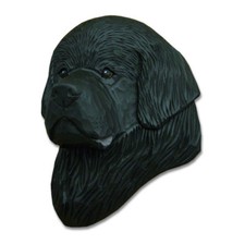 Newfoundland Head Plaque Figurine Black picture