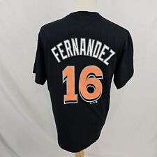 Jose Fernandez Miami Marlins Men's T Shirt Tee Majestic Black Graphic Large NWT picture
