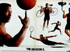 1989 Bo Jackson Vintage Nike The Jackson Five Original 2 Page Print Ad 8.5 x 11