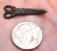 Vintage Cracker Jack Gumball Cereal Prize Charm Metal Scissors picture