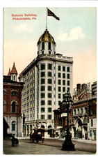 Vintage Philadelphia PA Bulletin Building Postcard Antique Divided Back picture