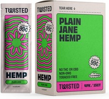 Twisted 15 Pouch of 4 Wraps High Quality Wrap PLAIN JANE Flavor FULL BOX picture