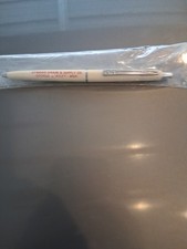 Rare Vtg Paper Mate Double Heart Ballpoint Pen White Barrel USA Atwood Grain Sup picture