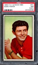 1953 Bowman T.V. & Radio NBC #41 Eddie Fisher PSA 7 (ST) picture
