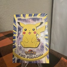 Vintage Pokemon Pikachu #25 Lightning Background Collector Trading Card picture