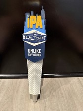 Blue Point IPA Beer Tap Handle, Light House Ocean Waves, Blue/White 12’’ picture