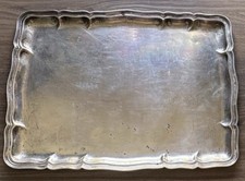 RARE Huge Antique German 830 Solid Silver Serving Tray Wilkens Platter 42cm 1kg picture