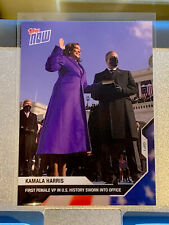2020-21 TOPPS Now Kamala Harris #13 - 1st FEMALE VP IN U.S. HISTORY SWORN IN picture