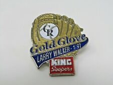 Gold Glove Colorado Rockies Larry Walker 1997 King Soopers Pin picture