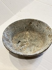 Antique Vintage Replica Archaeomid Bronze Ceremonial Vessel Bowl Patina picture