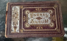 1878 Victorian Floral Friendship Album Chromolithograph Flowers Somerville MA picture