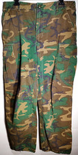 1969 Vietnam ERDL brown dominant pants zipper type 2 poplin ropstop camo Medium picture