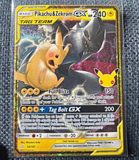 Pokémon TCG Pikachu & Zekrom GX TAG TEAM 30th Anniversary 33/181 Holo Ultra Rare picture