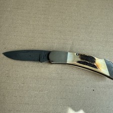 Bear MGC Damascus Blade Drop Point Lock Back Knife Made In USA picture