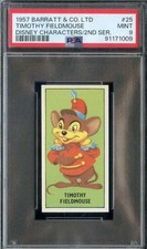 1957 BARRATT DISNEY CHARACTERS #25 TIMOTHY FIELDMOUSE PSA 9 *DS15840 picture