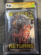 Invincible Returns  #1 Foil CGC 9.6 Tyler Kirkham bold sig /Sketch 🩸 picture