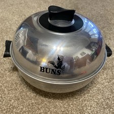 Vintage West Bend Bun Warmer Serving Oven Aluminum 3 Piece Sunbonnet Lady Apron  picture
