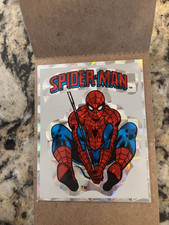  VINTAGE 1980'S SPIDER-MAN FOIL PRISM VENDING MACHINE STICKER BLANK BACK UNUSED  picture