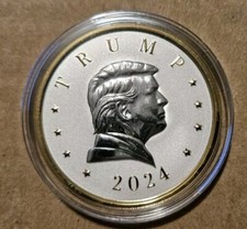 Trump 47th President Limited Edition Victory 1 oz Gold Gilded Silver Coin picture