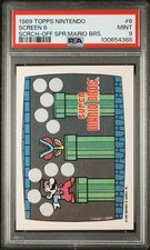 1989 TOPPS NINTENDO SCRATCH-OFF SUPER MARIO BROS. 6 SCREEN 6 PSA 9 MINT picture