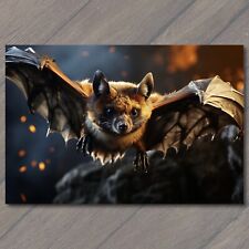 POSTCARD Majestic Flying Fox Bat - Nighttime Wonder 🌙🖼️ picture