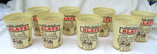 Lot of 8 Blatz Beer Large 3 MEN Wax Paper Cup Draft Brewed (hard to find) 1960's picture