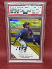 2017 Bowmans Best Gold /50 Kris Bryant Auto Cubs PSA 10 picture