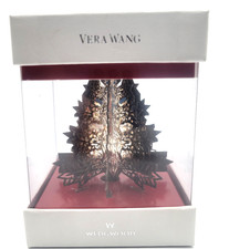 WEDGEWOOD VERA WANG SILVER PLATED CHRISTMAS TREE ORNAMENT 2006 HEAVILY TARNISHED picture