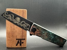 Kubey Sailor EDC Gripper Texas Blade Co Collab with Kraken Engraving picture
