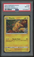 2022 Pokemon Pikachu Holiday Calendar Promo #153 PSA 8 picture