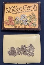 Vintage Coty Sweet Earth Wood Fragrances Sandalwood Amberwood Patchouli Compact picture