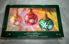 Hallmark Keepsake Ornament Illuminations Snowflake Balls Set of 3 Snowballs picture