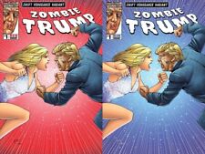 ZOMBIE TRUMP SWIFT VENGEANCE VARIANT RED/BLUE COVER SET NM. picture