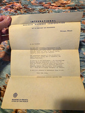 Vintage 1933 IBM World's Fair Promotional Letter - Electromatic Typewriter picture