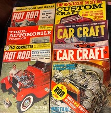 Lot/6 Early 60's HOT ROD & CUSTOM MAGAZINES – Car Craft, Hot Rod, Custom Craft picture