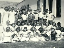 AxH) Found Vintage Photograph 1946 6th Grade Class Photo Girls Boys  picture