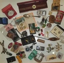 Authentic Junk Drawer Lot Vintage Retro Modern picture