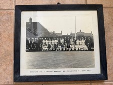 ANTIQUE VTG BRITISH RAILWAYS BOWLING CLUB MINEHEAD Framed Black White Photo 1959 picture