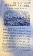 1866 Blackwell's Island Lunatic Asylum New York illustrated picture