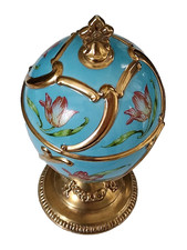 House of Faberge MUSICAL EGG Franklin Mint Tchaikovsky TULIP Vintage 1996 NEW* picture