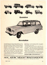 1964 Print Ad Jeep Wagoneer Station Wagon Power Steering Automatic Evolution picture
