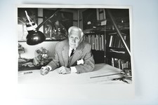 Dr Barnes Wallis Desk Drafting Table TV Times c1960s VTG Photo picture