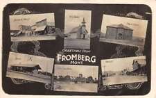 Fromberg Montana Greetings Main St Church Depot Multiview Real Photo PC AA83538 picture