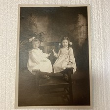 Antique Vintage 1910-1911 Portrait Of Husband:  Sisters.  7x5. Americana. picture