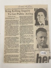 James Earl Ray MLK assassin Signed 1982 Press Clipping JSA Certified picture