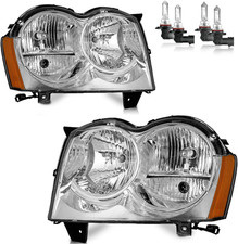 Headlights W/Bulbs for 2005 2006 2007 Jeep Grand Cherokee 4Dr picture